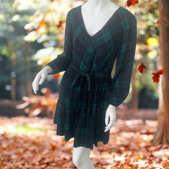 NWT J. Crew Jackal Tartan Plaid Dress Size 10P $168 - Picture 2 of 5